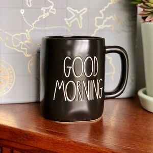Rae Dunn Mug - Good Morning - Black Matte
